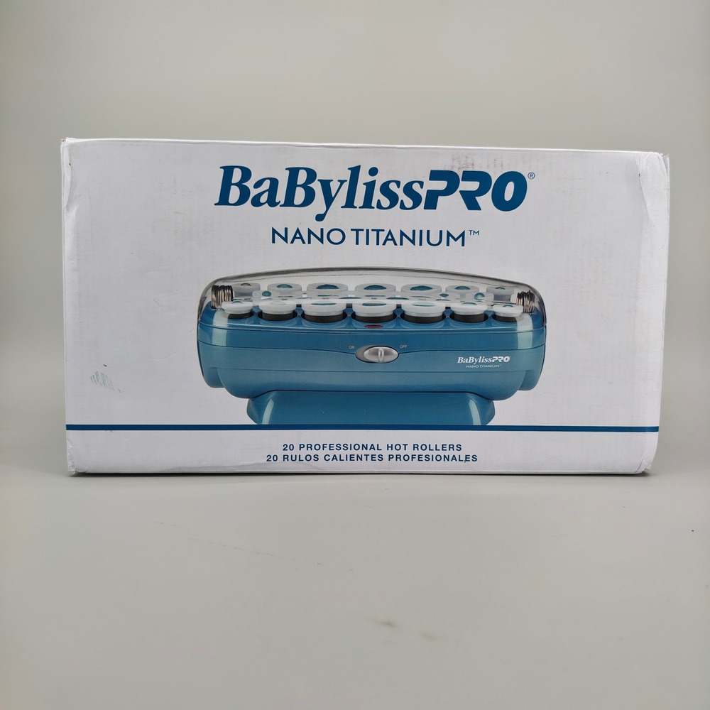 BaBylissPRO Nano Titanium 20 Professional Hot Rollers BABNTCHV21 Blue Set